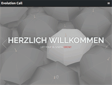 Tablet Screenshot of evolution-call.com